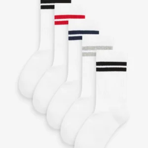 Cotton Rich Ribbed Tipped Socks