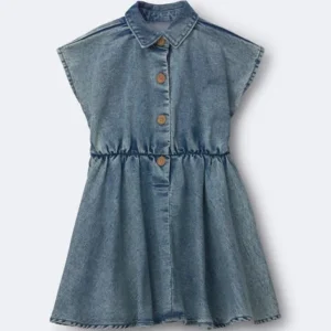 Toddler Girl Denim Dress in Avenue Wash - Blue
