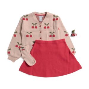 CUPCAKES AND CASHMERE Girls 2pc Long Sleeve Cardigan And Skirt Set