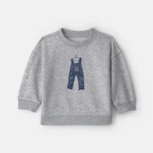 Baby Boy Overall French Terry Sweater