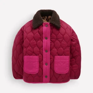 Reversible Borg Quilted Jacket