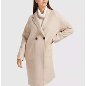Women's Publisher Double Breasted Wool Blend Coat
