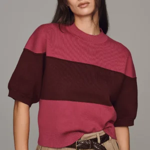 Puff-Sleeve Knit Pullover