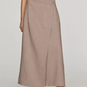 Crossover Wrap Maxi Skirt