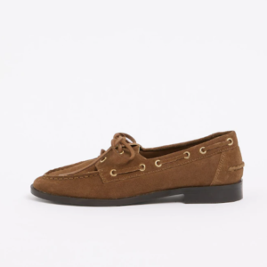 Tan Brown Real Suede Lace Detail Moccassin Casual Loafer Shoes