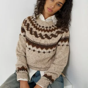 Women's Wool Blend Fair Isle Sweater