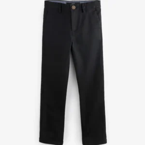 Black Regular Fit Stretch Chino Trousers