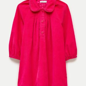 Girls' collared corduroy dress