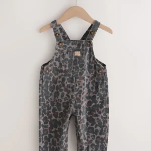 Animal Print Denim Dungarees