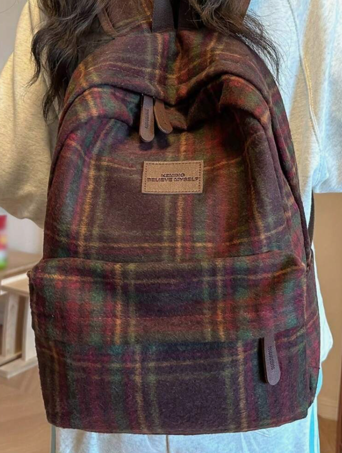 Plaid Backpack