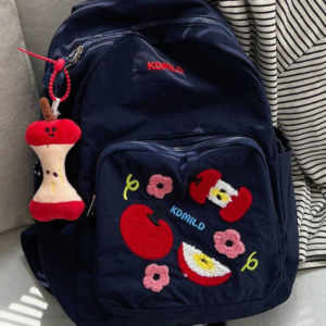 Apple Embroidered Backpack