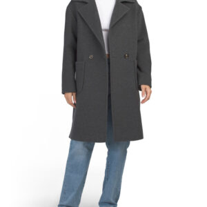 Made In Italy Wool And Cashmere Three-quarter Coat