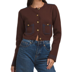 Stitch Detail Long Sleeve Cardigan