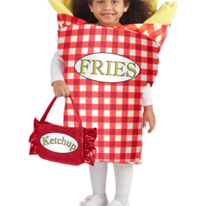Kids 2pc Fries Costume With Bag