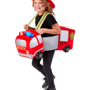 Kids 2pc Step In Fire Rescue Truck Costume