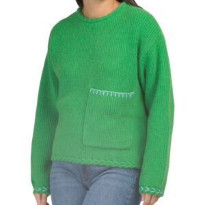 Patched Pocket Pull Over Sweater