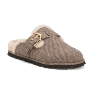 STUART WEITZMAN Made In Spain Chrystie Shearling Lined Mules