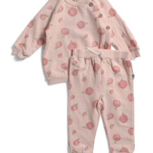 Apple Print Sweatshirt And Pants Set