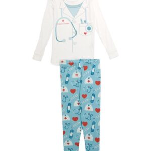Kids 2pc Doctor Graphic Tee Pajama Set