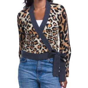 Merino Wool And Cashmere Blend Leopard Collar Sweater