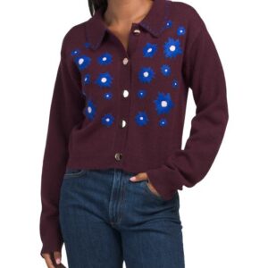 Floral Embroidered Cardigan