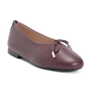 Made In Italy Leather Ballerina Flats